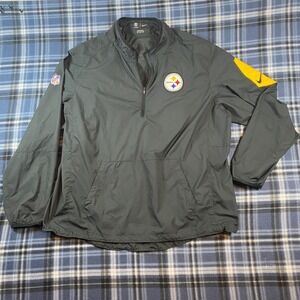 Nike Pittsburgh Steelers NFL Onfield Quarter Zip Windbreaker Jacket Mens 2XL